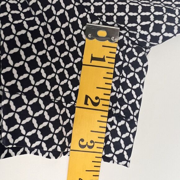 Gap Geo Print Romper Womens L Blue Drop Waist Sleeveless Lounge Flowy Jumpsuit - Picture 13 of 14